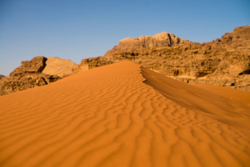Red dunes in Wadi Rum