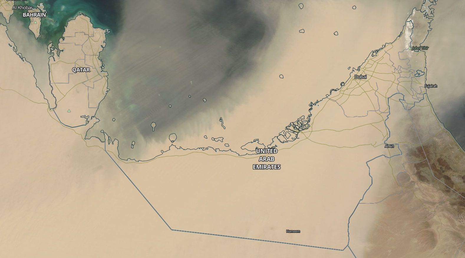 dust over arabian peninsula